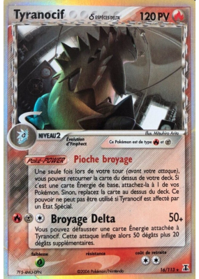 Carte Pokémon Tyranocif δ 16/113 Holographique Espèces Delta