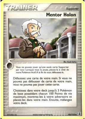Carte Pokémon Mentor Holon 93/113 Peu commune Espèces Delta