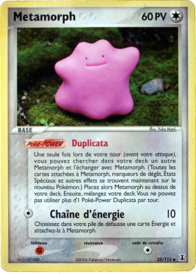 Carte Pokémon Metamorph 35/113 Peu commune Espèces Delta
