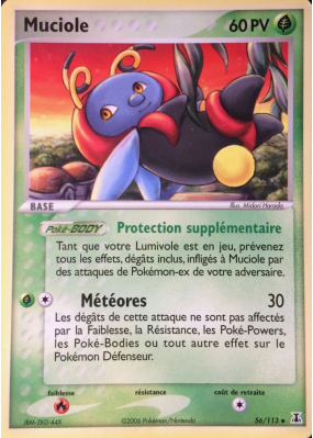 Carte Pokémon Muciole 56/113 Peu commune Espèces Delta