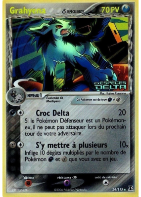 Carte Pokémon Grahyena δ 24/113 Rare Espèces Delta