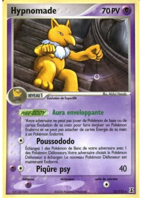 Carte Pokémon Hypnomade 23/113 Rare Espèces Delta