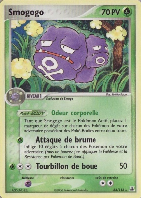 Carte Pokémon Smogogo 33/113 Rare Espèces Delta