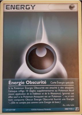 Carte Pokémon Énergie Obscurité 103/113 Rare Espèces Delta