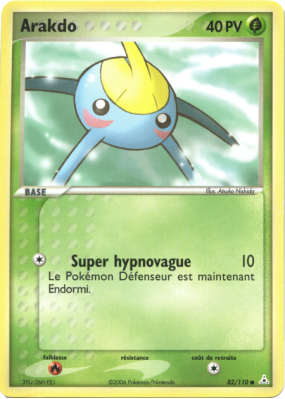 Carte Pokémon Arakdo 82/110 Commune Fantômes Holon