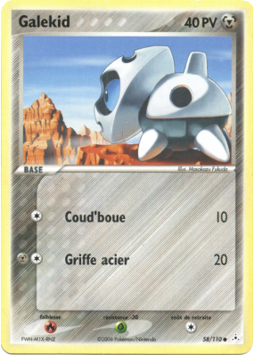 Carte Pokémon Galekid 58/110 Commune Fantômes Holon