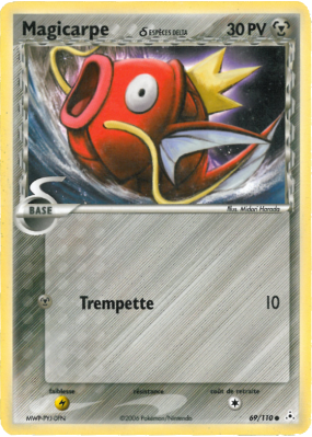 Carte Pokémon Magicarpe δ 69/110 Commune Fantômes Holon