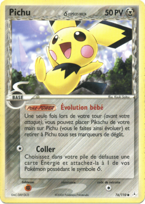 Carte Pokémon Pichu δ 76/110 Commune Fantômes Holon