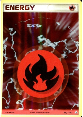 Carte Pokémon Énergie Feu 106/110 Holographique Fantômes Holon