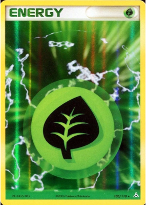 Carte Pokémon Énergie Plante 105/110 Holographique Fantômes Holon