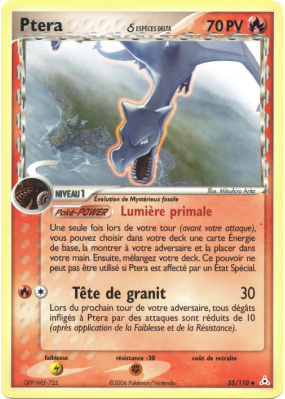 Carte Pokémon Ptera δ 35/110 Peu commune Fantômes Holon