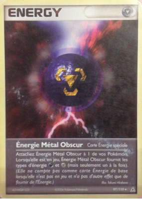 Carte Pokémon Énergie Métal Obscur 97/110 Peu commune Fantômes Holon