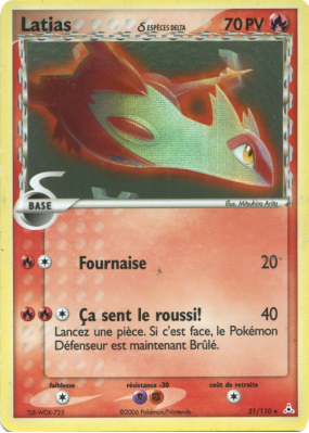 Carte Pokémon Latias δ 21/110 Rare Fantômes Holon