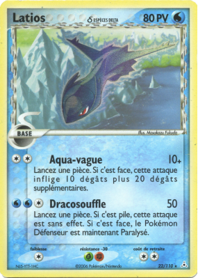 Carte Pokémon Latios δ 22/110 Rare Fantômes Holon
