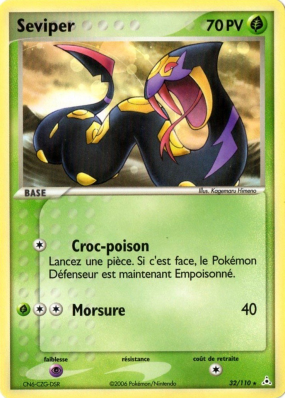 Carte Pokémon Seviper 32/110 Rare Fantômes Holon