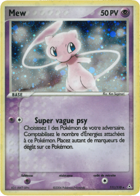 Carte Pokémon Mew 111/110 Secrète Fantômes Holon