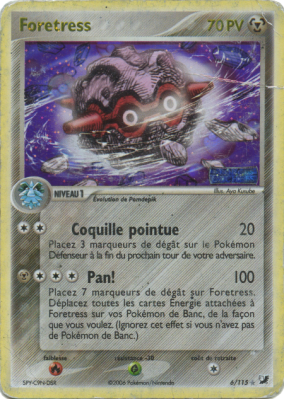 Carte Pokémon Foretress 6/115 Holographique Forces Cachées