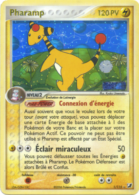 Carte Pokémon Pharamp 1/115 Holographique Forces Cachées
