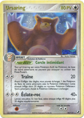 Carte Pokémon Ursaring 18/115 Holographique Forces Cachées