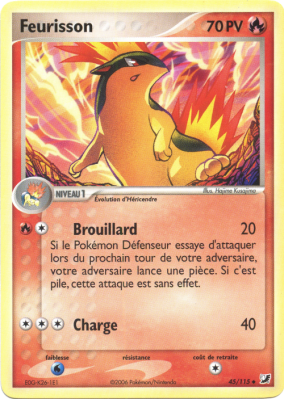 Carte Pokémon Feurisson 45/115 Peu commune Forces Cachées
