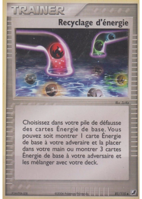Carte Pokémon Recyclage d'énergie 81/115 Peu commune Forces Cachées