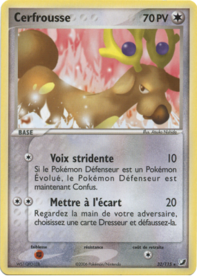 Carte Pokémon Cerfrousse 32/115 Rare Forces Cachées