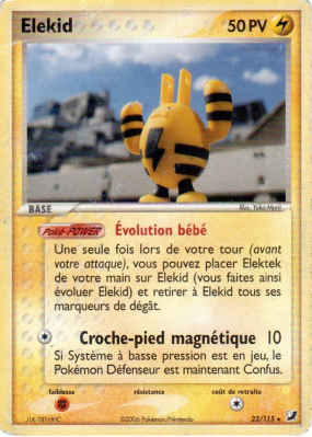 Carte Pokémon Elekid 23/115 Rare Forces Cachées