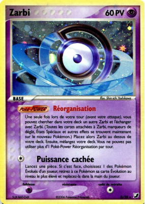 Carte Pokémon Zarbi D/28 Rare Forces Cachées