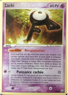Carte Pokémon Zarbi F/28 Rare Forces Cachées