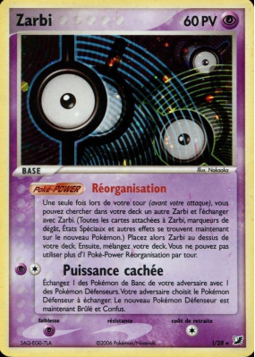 Carte Pokémon Zarbi I/28 Rare Forces Cachées