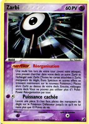 Carte Pokémon Zarbi L/28 Rare Forces Cachées