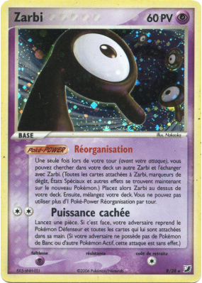 Carte Pokémon Zarbi R/28 Rare Forces Cachées