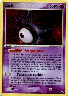 Carte Pokémon Zarbi T/28 Rare Forces Cachées