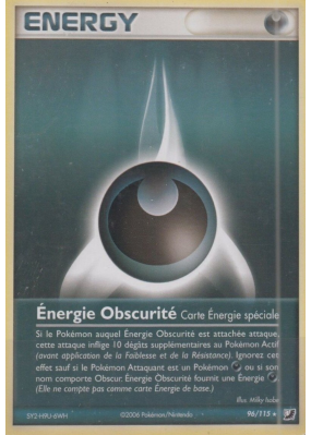 Carte Pokémon Énergie Obscurité 96/115 Rare Forces Cachées