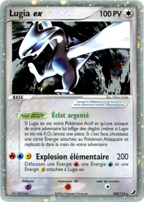 Carte Pokémon Lugia ex 105/115 Ultra Rare Forces Cachées