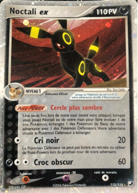 Carte Pokémon Noctali ex 112/115 Ultra Rare Forces Cachées