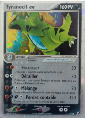 Carte Pokémon Tyranocif ex 111/115 Ultra Rare Forces Cachées