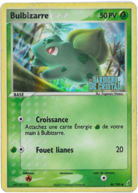 Carte Pokémon Bulbizarre 46/100 Commune Gardiens de Cristal