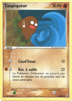 Carte Pokémon Taupiqueur 50/100 Commune Gardiens de Cristal