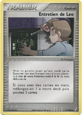 Carte Pokémon Entretien de Leo 71/100 Peu commune Gardiens de Cristal