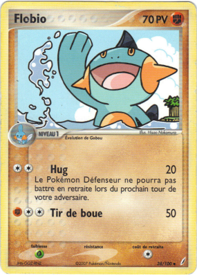 Carte Pokémon Flobio 38/100 Peu commune Gardiens de Cristal