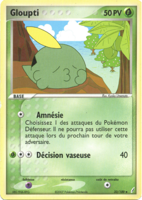 Carte Pokémon Gloupti 33/100 Peu commune Gardiens de Cristal