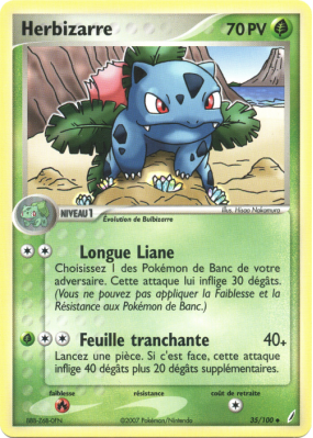 Carte Pokémon Herbizarre 35/100 Peu commune Gardiens de Cristal