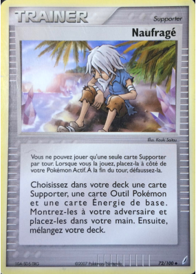 Carte Pokémon Naufragé 72/100 Peu commune Gardiens de Cristal