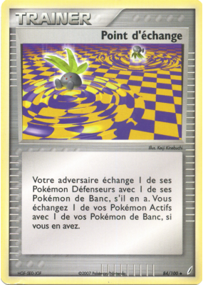 Carte Pokémon Point d'échange 84/100 Peu commune Gardiens de Cristal