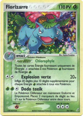 Carte Pokémon Florizarre 28/100 Rare Gardiens de Cristal