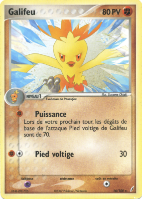Carte Pokémon Galifeu 16/100 Rare Gardiens de Cristal