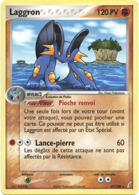 Carte Pokémon Laggron 27/100 Rare Gardiens de Cristal