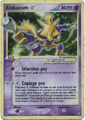 Carte Pokémon Alakazam ☆ 99/100 Ultra Rare Gardiens de Cristal