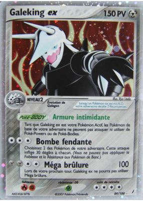 Carte Pokémon Galeking ex 89/100 Ultra Rare Gardiens de Cristal